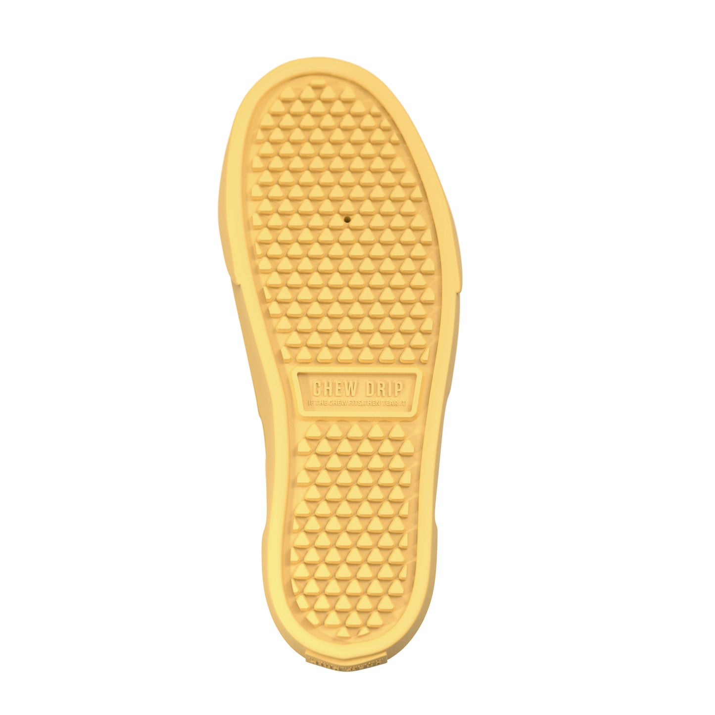 Yellow Sneaker Shoe Dog Chew Toy Natural Rubber Knobby Texture